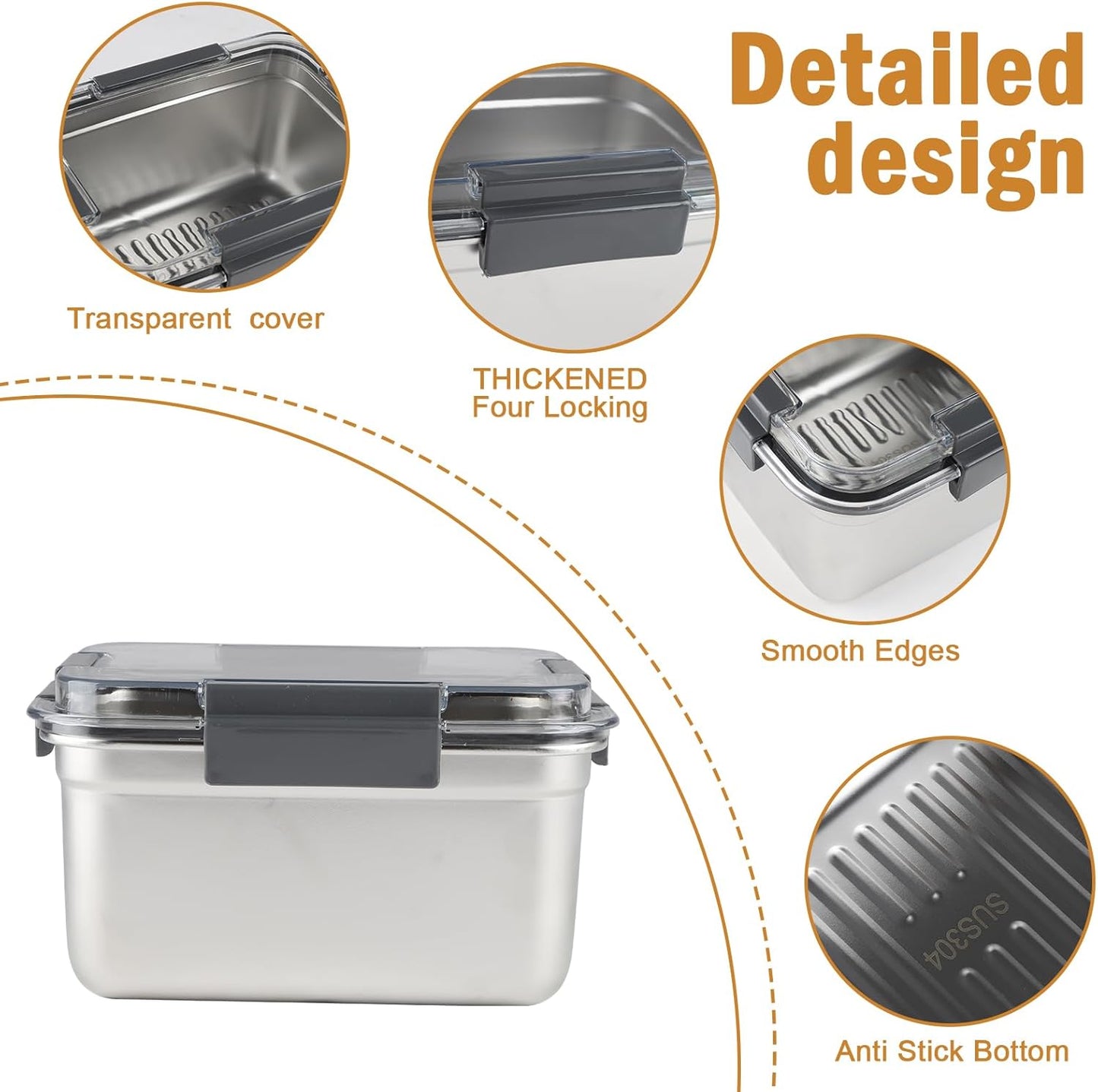 Cheese Container for Refrigerator,Cheese Stainless Steel Container with Lids,Deli Meat Saver, Non Toxic Airtight Storage Container for Stackable Sliced Grated,Shredded,Cheddar Cheeses Holder