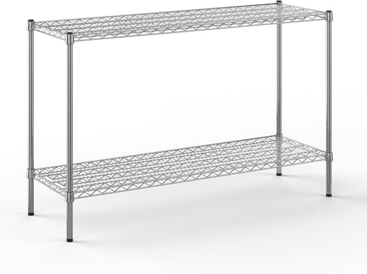 18" Deep x 54" Wide x 34" Height Wire Shelving Kit | 2-Tier | NSF Commercial Storage Rack Unit