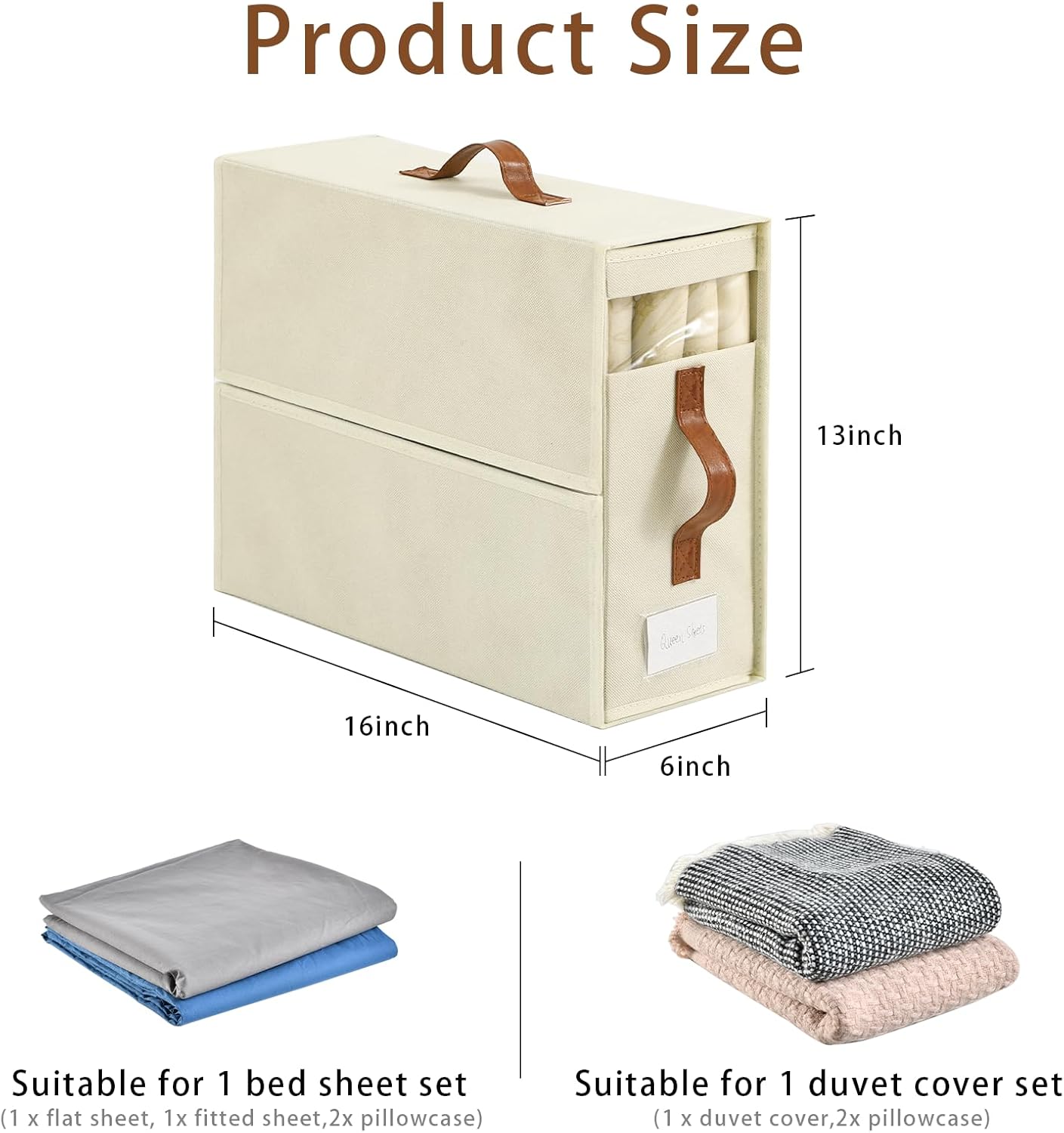 Bed Sheet Organizers and Storage, 8 Pack Linen Closet Organizers, Foldable Bedding Storage for Queen or King Size Bedsheets, Duvet Covers and Pillows