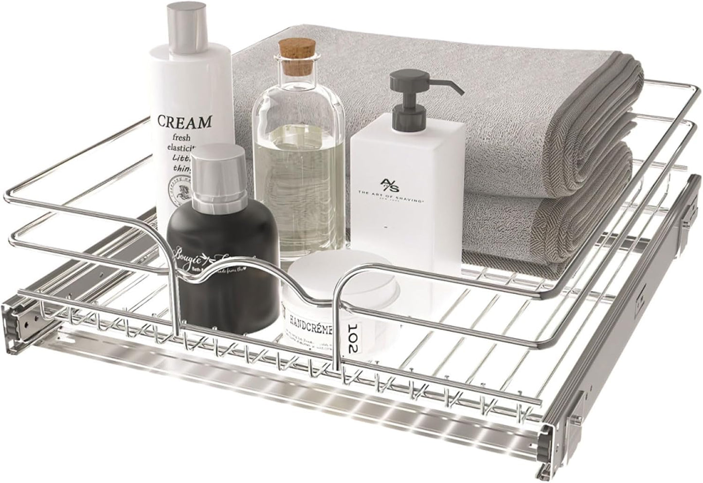 Rev-A-Shelf Kitchen Cabinet Pullout Shelf and Drawer Organizer Slide Out Pantry Storage Basket in Multiple Sizes, 18 x 20 In, 5WB1-1820CR-1