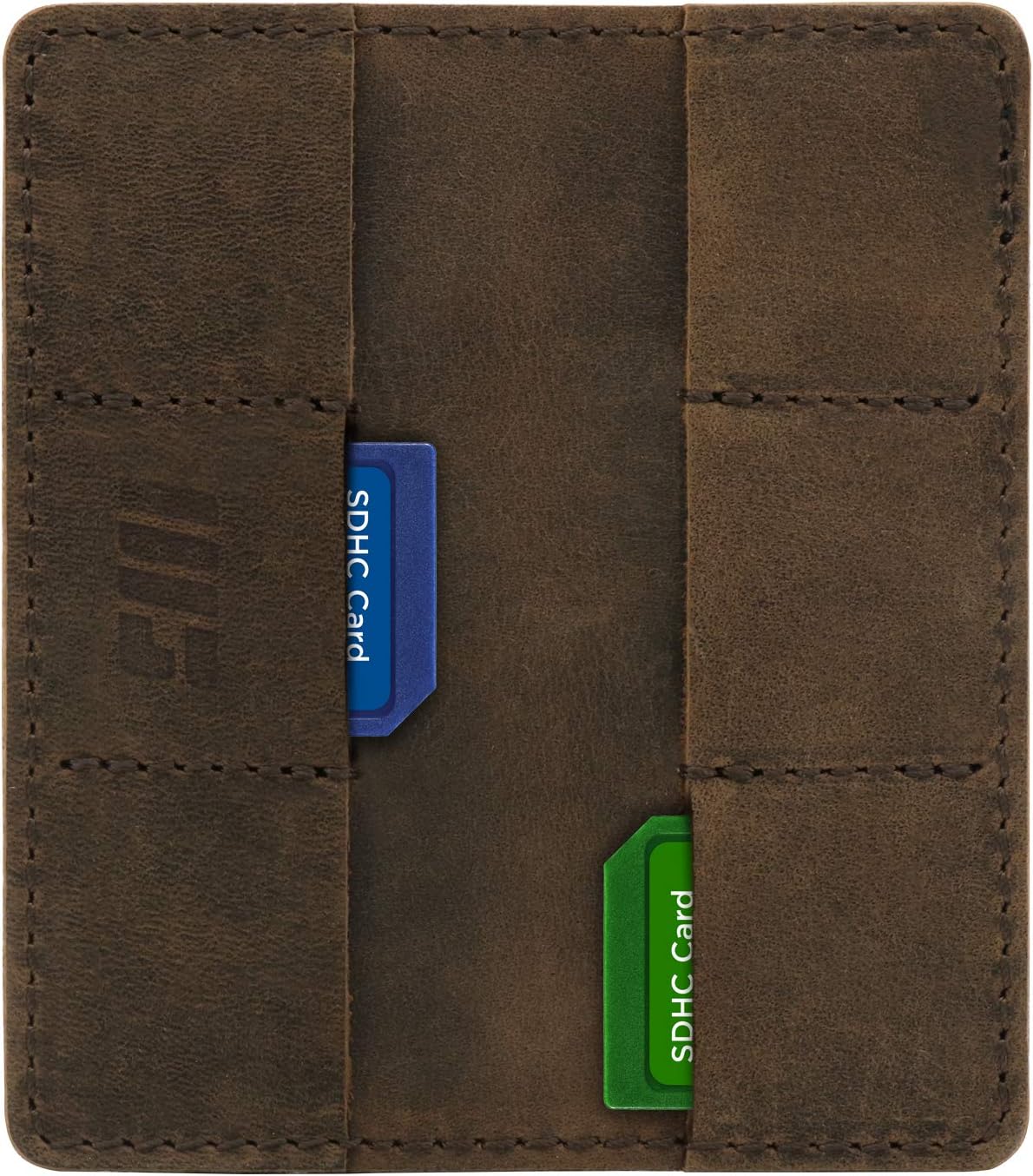 MegaGear Leather SD Card Holder with 12 Card Slots