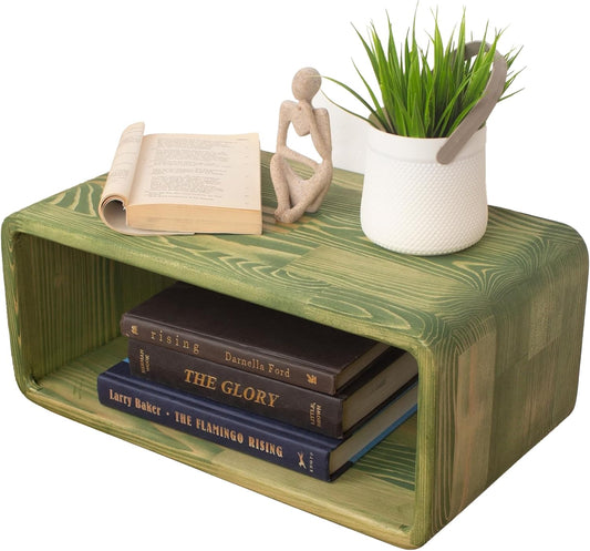 Floating Nightstand Wooden, Bedside Table, Nightstand Shelf, Handmade, Wall Mounted Bedside Shelf, Minimalist and Unique Style (Jakarta)