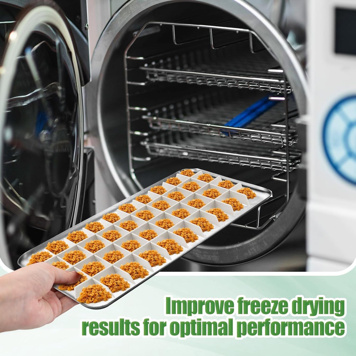 5 Sets Freeze Dryer Tray Dividers, Compatible with Harvest Right Freeze Dryer, Candy Tray Dividers Accessories(Medium,White)