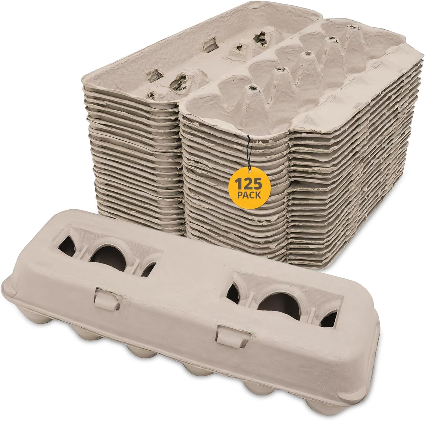 Stromberg's Large Blank Egg Cartons, Bulk Pack for Large Eggs, Perfect for Custom Branding, Safe & Secure Egg Storage, Convenient Stacking for Easy Transport and Storage, 250 Pack