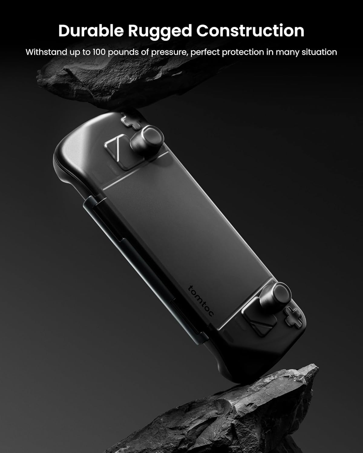 tomtoc Armor Case for Steam Deck/OLED, Steam Deck Hard Shell, Slim Portable Travel Carry Case, Shock-proof, Charging Convenience, with Military Grade Protection, Protective Cover