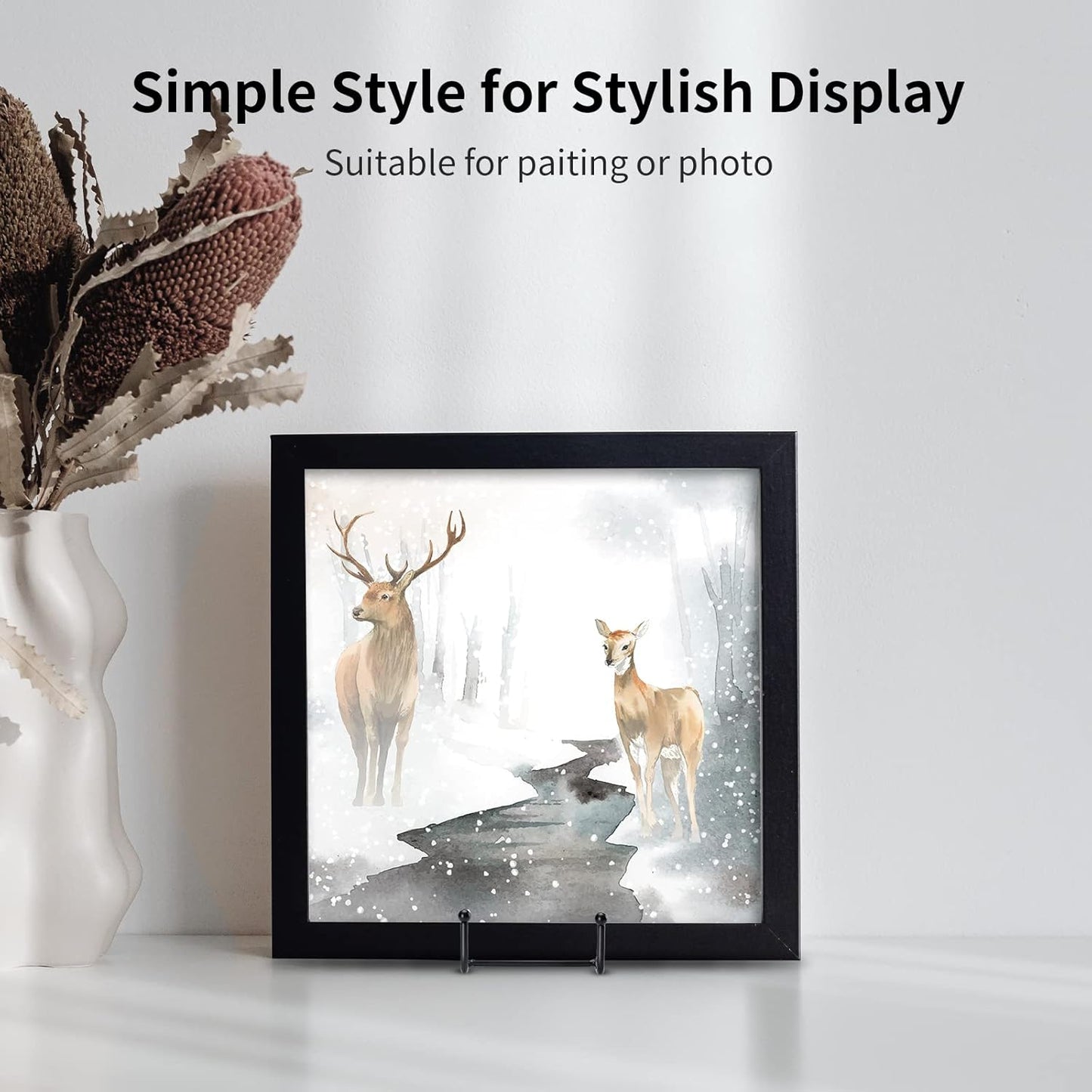Kruodop 12 Pack Plate Stands for Display, 6 Inch 4 Inch 3 Inch Plate Holder Display Stand, 3 Size Metal Frame Holder Stands for Book, Pictures, Photo Easel, Tabletop Art