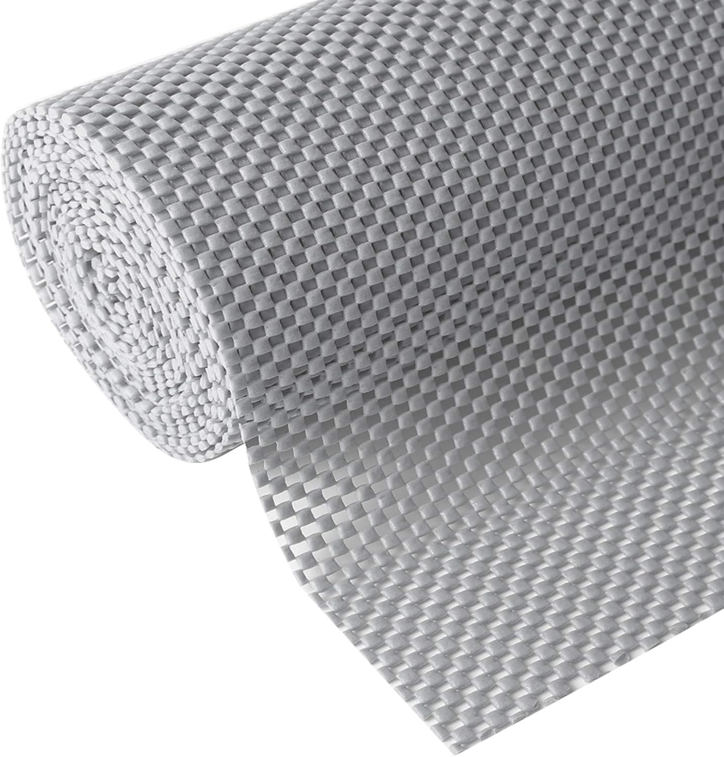 Shelf and Drawer Liner, Non-Adhesive Non Slip and Grip Durable Clean Pad Full Size 17.7 Inches x 20 Feet for Drawers, Shelves, Cabinets, Storage, Kitchen, Desks, Kitchenware, Tableware, Light Gray