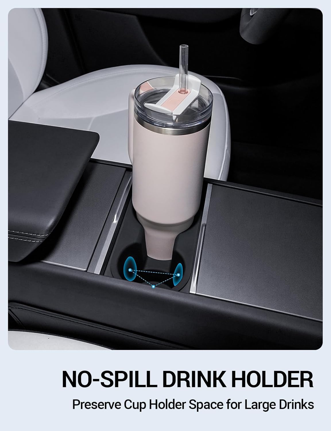 Motrobe 2026 Tesla Model Y Tesla Model 3 Center Console Organizer Tray Cup Holder Magnetic Armrest Hidden Storage Box Model 3 Highland Model Y Juniper (Standard/Premium/Performance) Accessories 4PCS