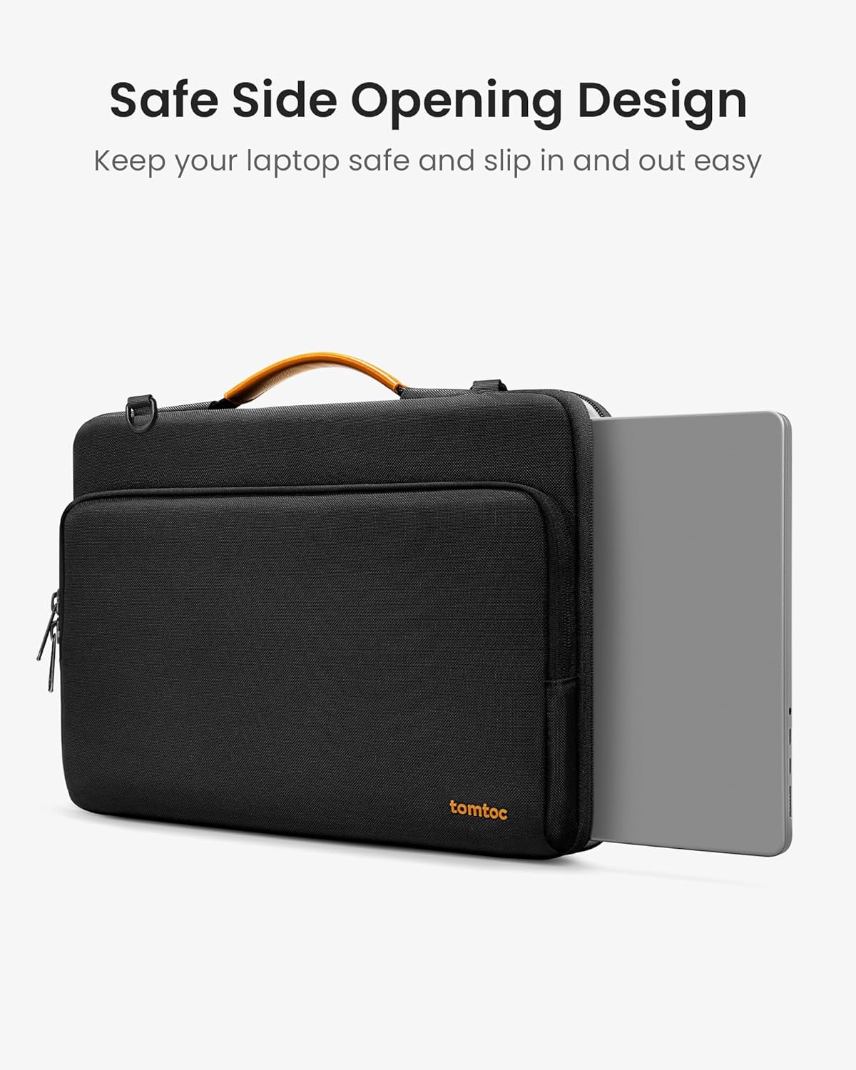 tomtoc 360 Protective Laptop Shoulder Bag for 15-inch 2025 MacBook Air M4/A3241, M3/A3114, M2/A2941, 15 Inch Dell XPS,15-in Microsoft Surface Laptop 7/6/5, Water-Resistant Laptop Accessory Sleeve Case