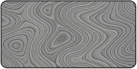 Brushed Metal Texture Desk Mat - Extended Mouse Pad & Desk Pad, Neoprene Surface, Non-Slip Rubber Base, Stitched Edges, Desk Protector for Keyboard & Mouse, Sizes 12x18/12x22/16x32 (Damascus, 16x32)