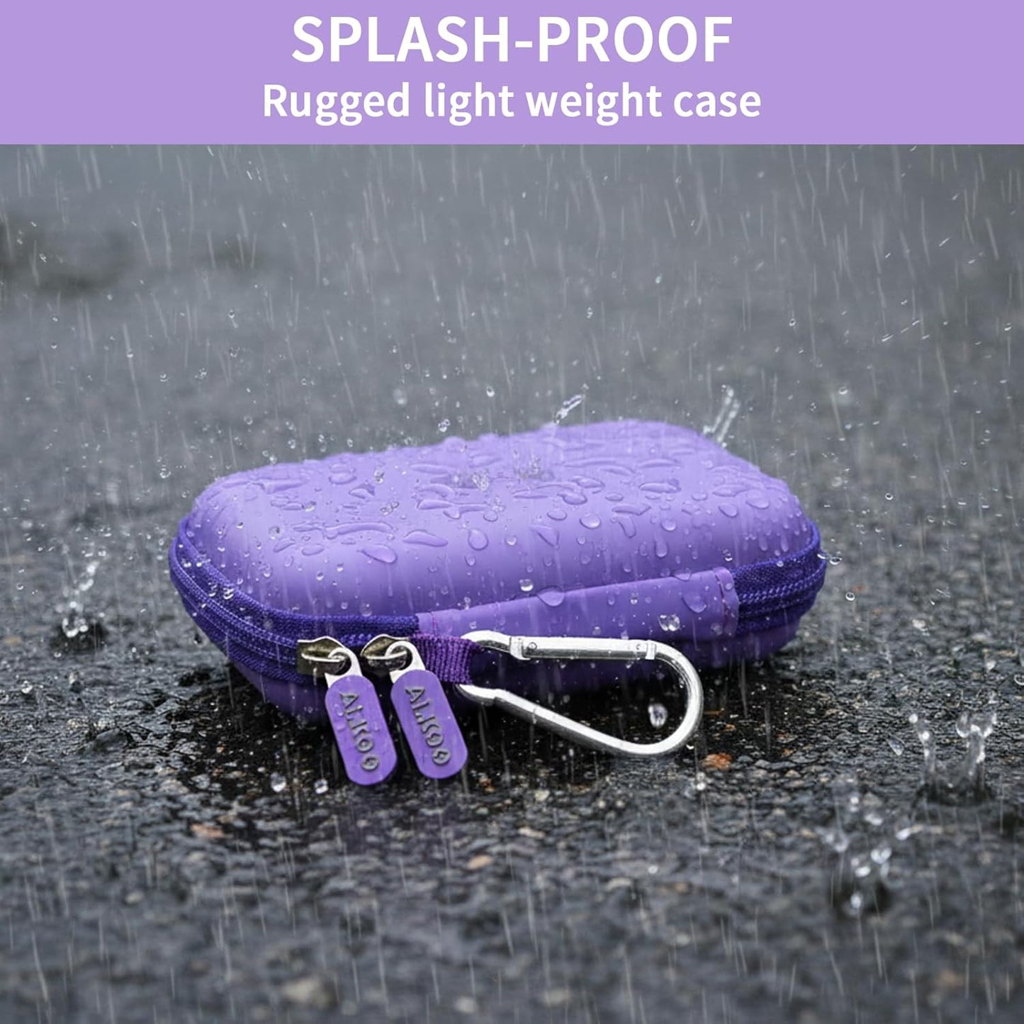 USB Flash Drive Case, SD Card Holder Compatible with Thumb Drive, Memory Cards, SDXC SDHC Storage Bag, Electronic Accessories Organizer for SanDisk for Samsung for Inland (Purple)