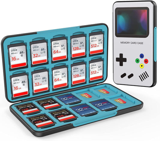 HEIYING SD Card Holder for SD/TF Cards,Portable Memory Card Storage Case Compatible with 20 SDXC SDHC and 20 TF Cards Slots