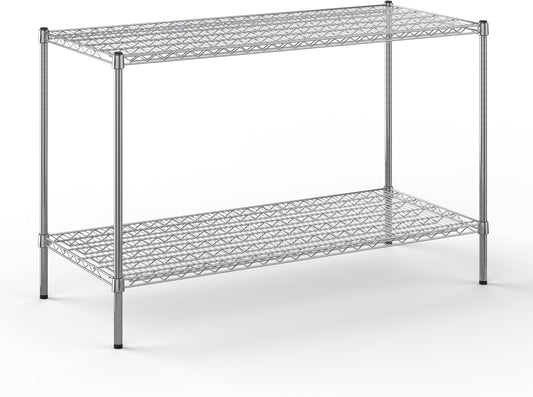 24" Deep x 54" Wide x 34" Height Wire Shelving Kit | 2-Tier | NSF Commercial Storage Rack Unit