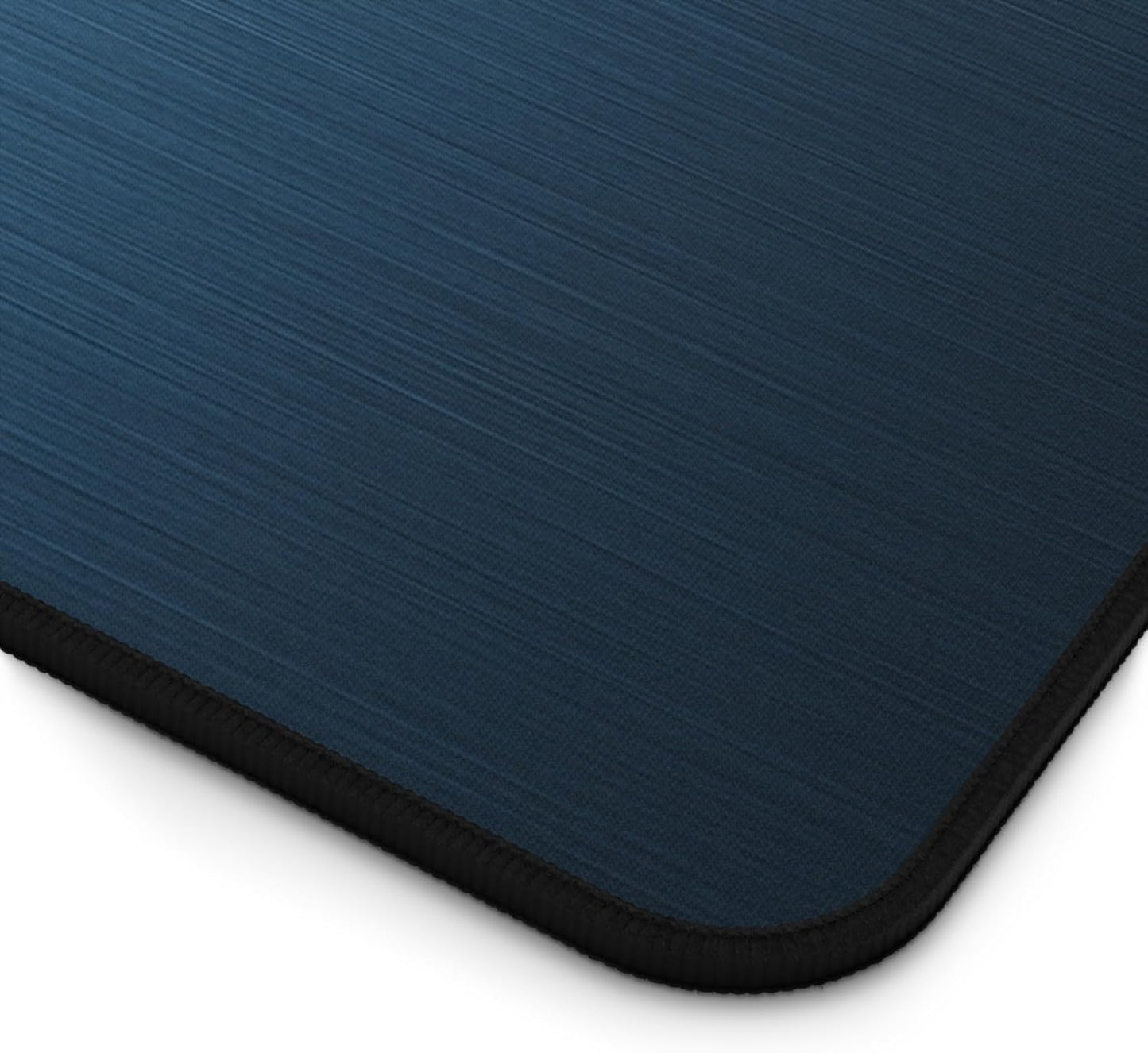 Brushed Metal Texture Desk Mat - Extended Mouse Pad & Desk Pad, Neoprene Surface, Non-Slip Rubber Base, Stitched Edges, Desk Protector for Keyboard & Mouse, Sizes 12x18/12x22/16x32 (Blue, 12x18)