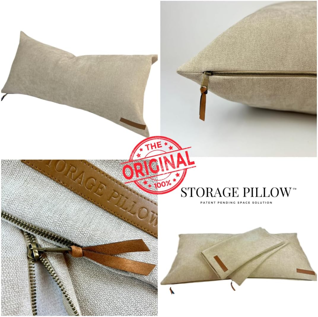 THE STORAGE PILLOW XL zippered storage Pillowcase FILL w Clothes Bedding Blankets to maximize Space - RV Camper Dorm Tiny Home Boat Inside Organization Ideas Accessories - Small Space Storage Solution