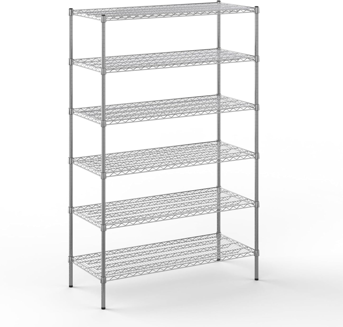 21" Deep x 48" Wide x 74" Height Wire Shelving Kit | 6-Tier | NSF Commercial Storage Rack Unit