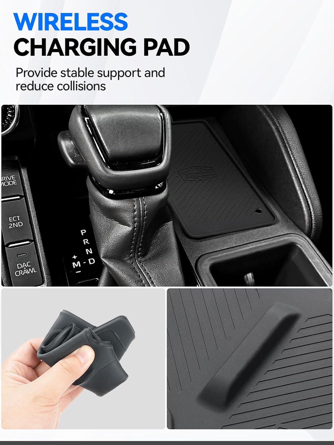 ELECFRESH 4PCS Center Console Organizer Tray for 2024 2025 Toyota Land Cruiser 250 Accessories, Armrest Storage Box Armrest Hidden Storage Box Cup Holder