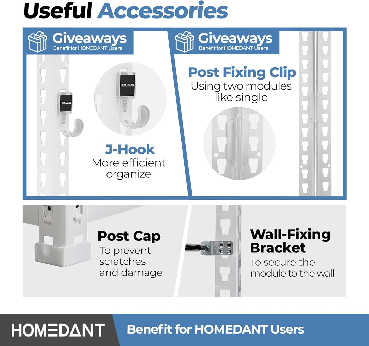 HOMEDANT 5 Tier Laminated White Boltless Metal Shelving Unit Adjustable Garage Storage Utility Rack Heavy Duty Shelves Organization Shelf Warehouse Pantry 28" W x 12.3" D x 59.5" H 10Pack