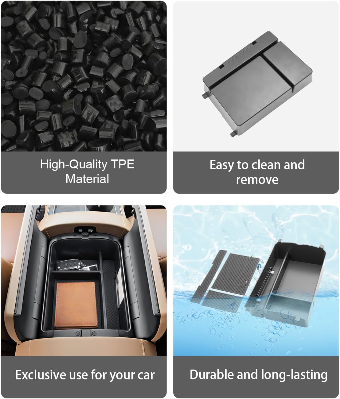 CDEFG for 2026 Hyundai Palisade Center Console Organizer for 2026 Hyundai Palisade Accessories Middle Console Armrest Storage Box (Only for 7-Seater Split Armrest)