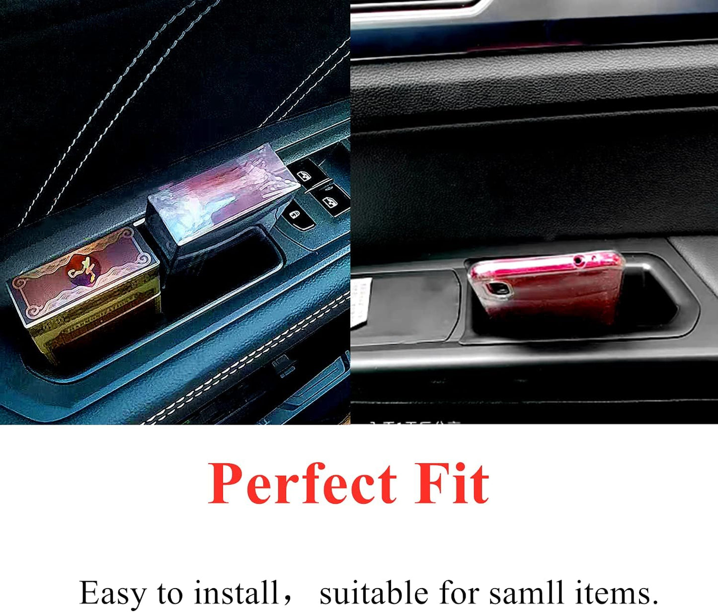 Door Grab Handle Storage Box Organizer Tray Accessories fit for VW Atlas and Cross Sport 2018 2019 2020 2021 2022 2023 (Not fit for 2024) (Handle Organizer)