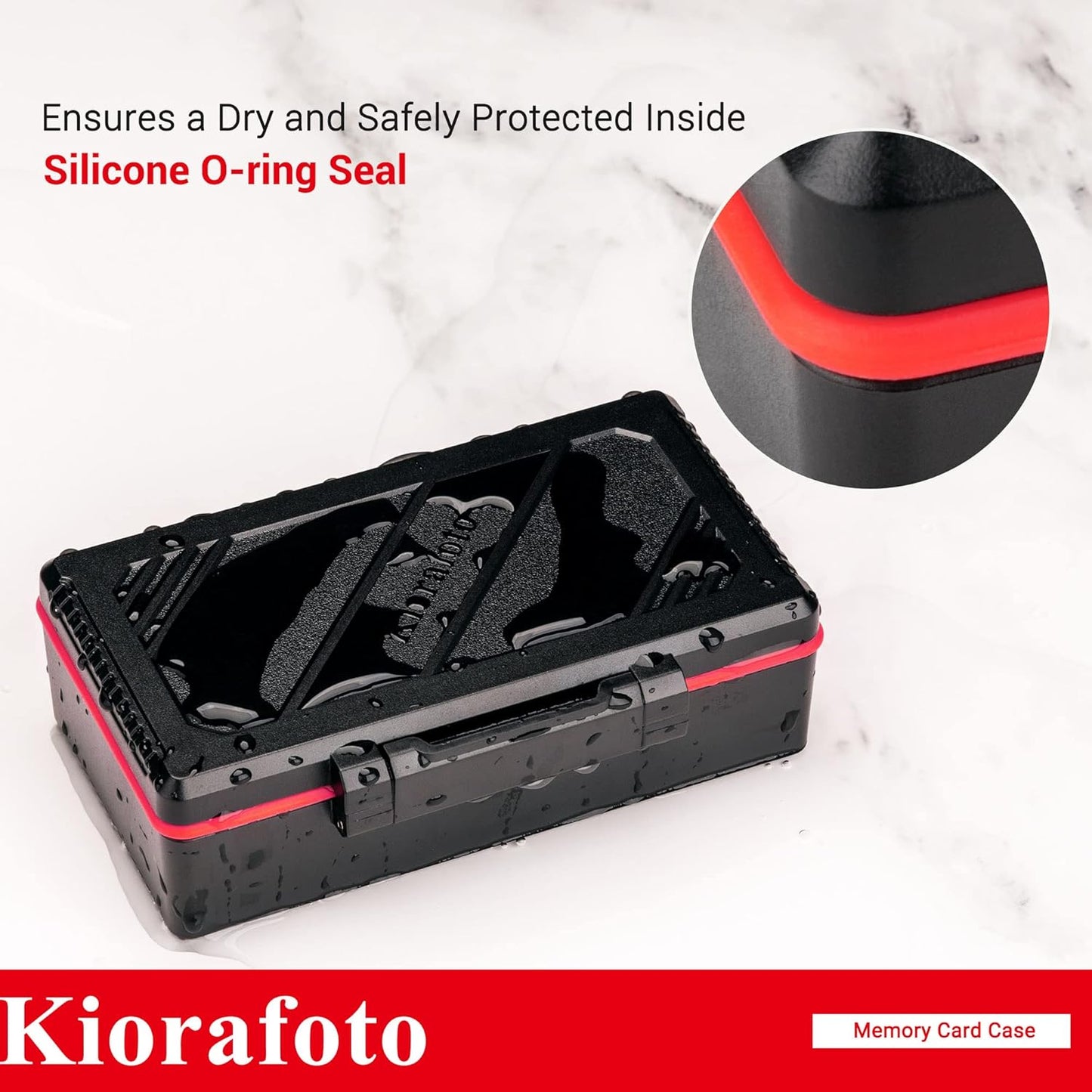 Kiorafoto 58 Slots TF Micro SD MSD Memory Card Case Holder Water-Resistant Anti-lost Anti-shock Storage Organizer with Labels & Notepaper, Switch Steam Deck Drone Trail Camera Memory Cards Accessories