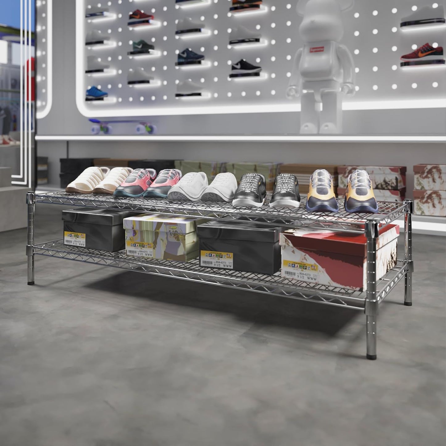 21" Deep x 54" Wide x 14" Height Wire Shelving Kit | 2-Tier | NSF Commercial Storage Rack Unit