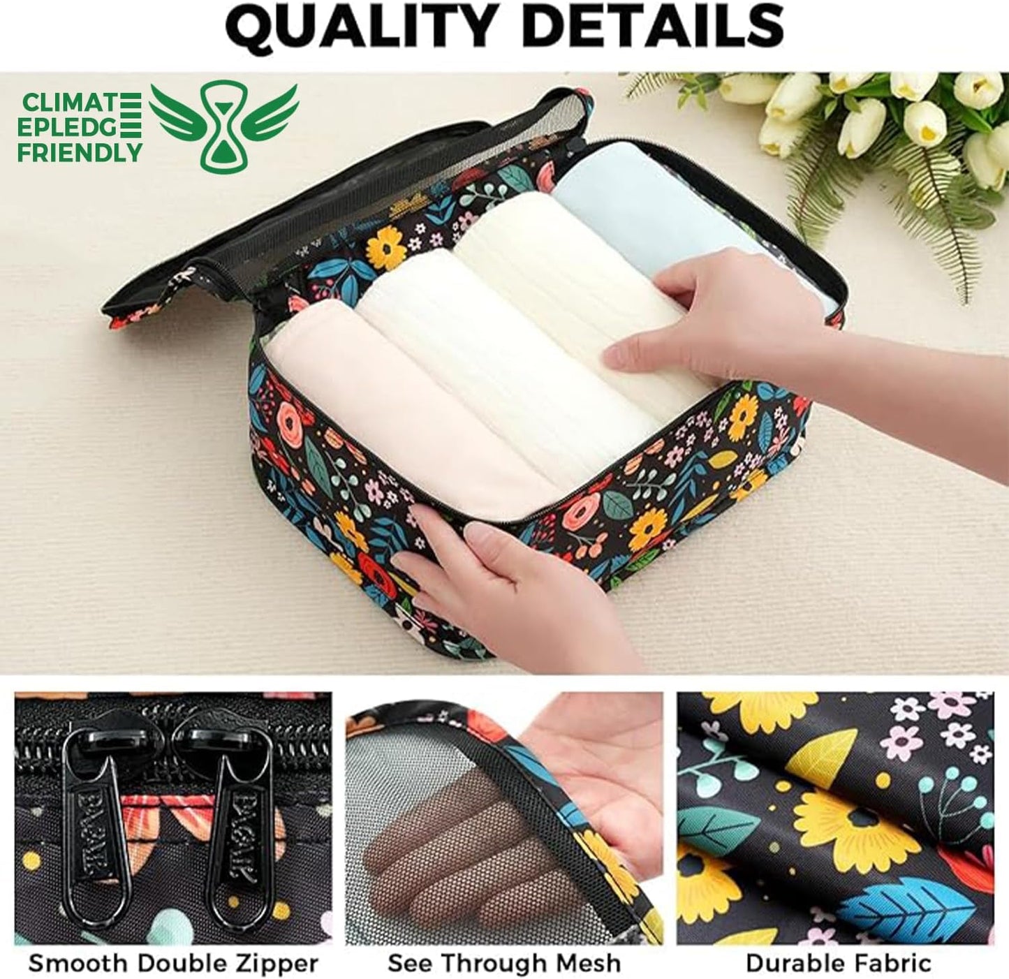 BAGAIL 9 Set Packing Cubes Luggage Packing Organizers for Travel Accessories