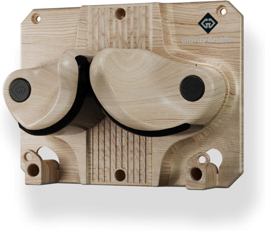 Gravity Grabber - Ultimate Wall Storage Rack for Skis and Snowboards | Damage-Free Storage | Fits Any Ski or Snowboard | (Light Wood, 1)