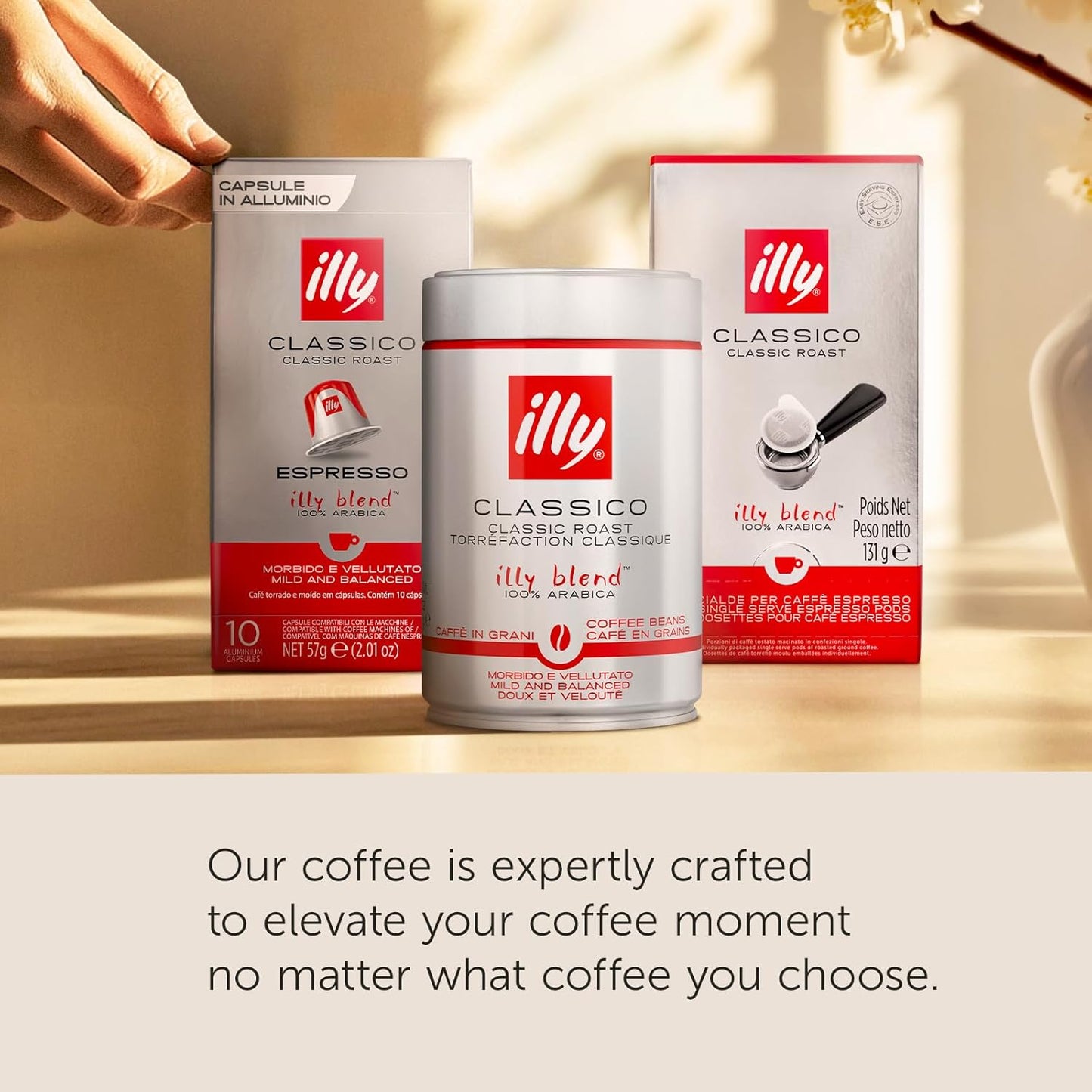 Illy Espresso Compatible Capsules - Single-Serve Coffee Capsules & Pods - Classico Decaf Roast - Notes Of Caramel, Toasted Bread & Chocolate Pods - For Nespresso Coffee Machines – 10 Count