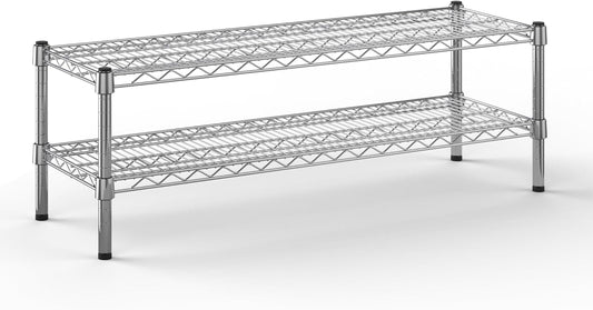 14" Deep x 42" Wide x 14" Height Wire Shelving Kit | 2-Tier | NSF Commercial Storage Rack Unit