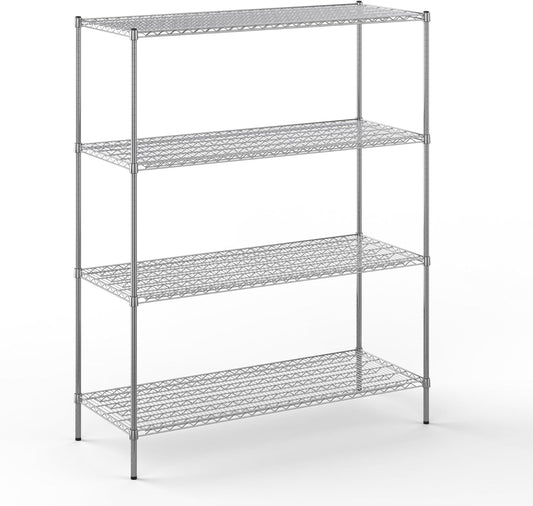 24" Deep x 60" Wide x 74" Height Wire Shelving Kit | 4-Tier | NSF Commercial Storage Rack Unit