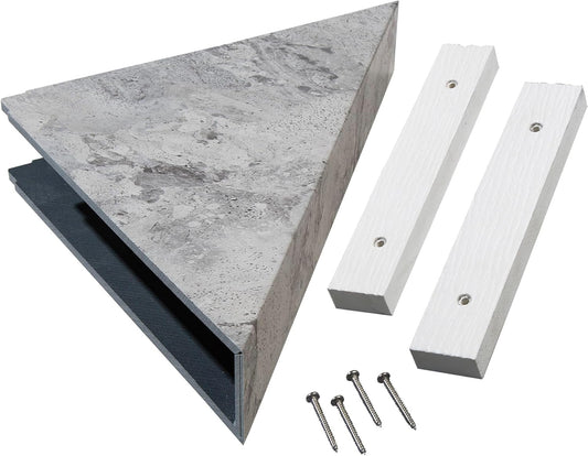 Palisade Vinyl Waterproof Corner Shower Shelf in Silver Lake
