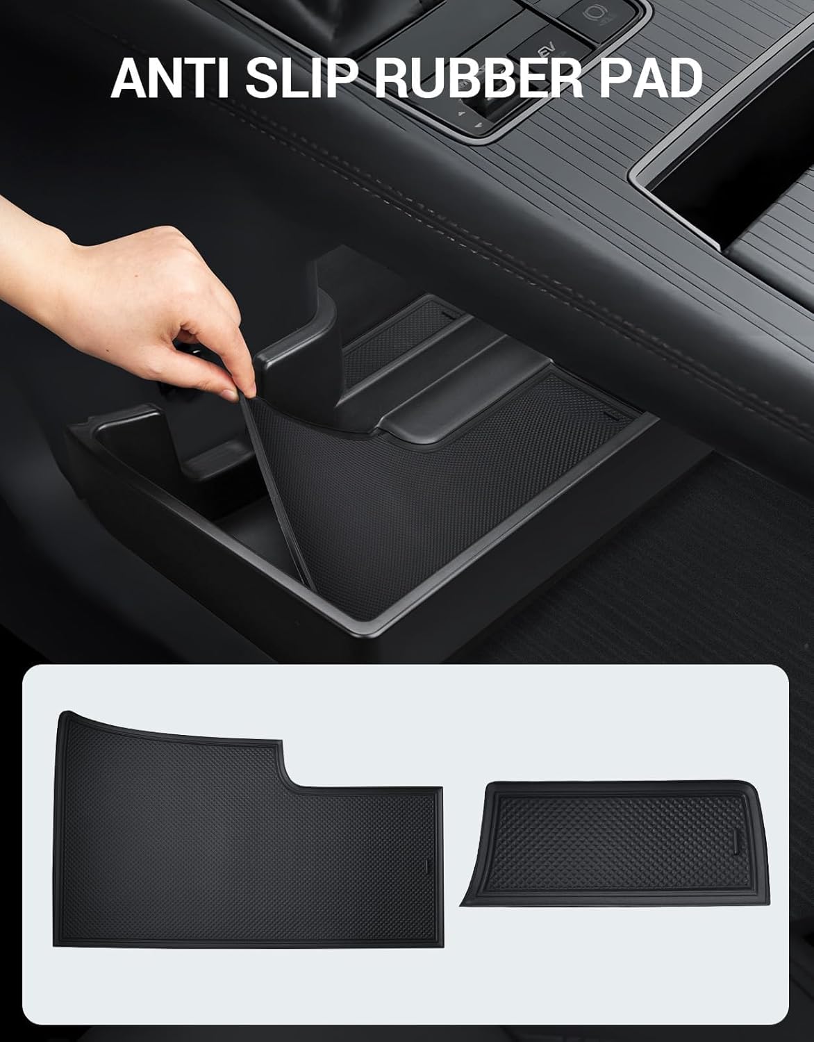 Ecarzo Console Bottom Organizer Compatible with 2021-2026 Toyota Sienna Accessories, Lower Center Console Tray Storage Box with Multiple Compartments