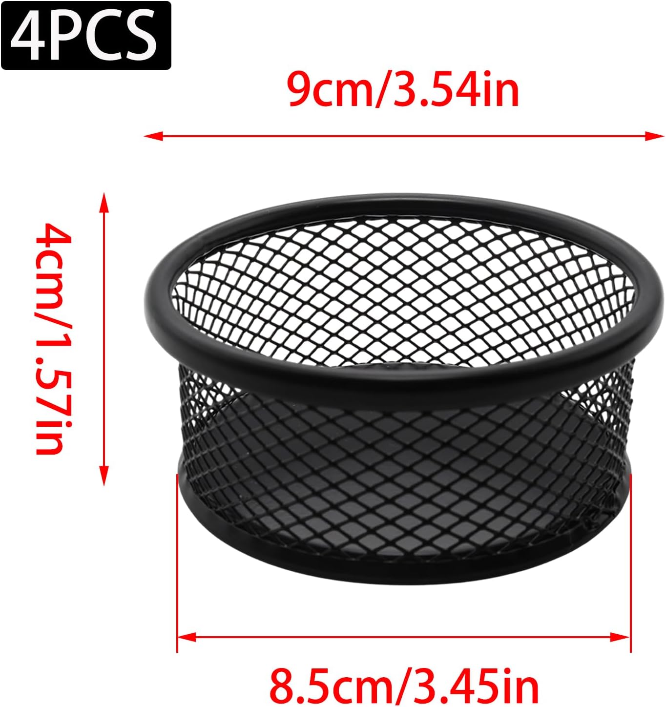 2 Pack Mesh Paper Clip Holder, Paperclip Holder for Desk, Paper Clip Dispenser Organizer