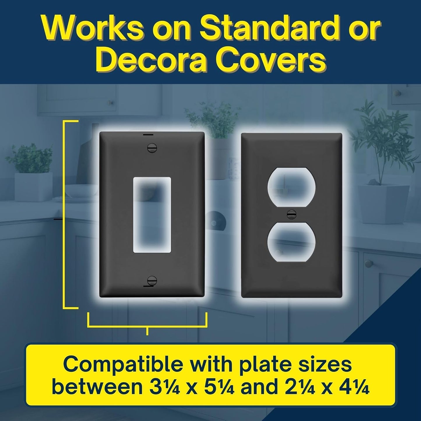 BeraTek Power Perch Wall Outlet Shelf | Declutter & Reclaim Counter Space | Bedroom & Bathroom Organizing Shelves | Alexa Echo Dot Holder, Router Shelf, Holds Electric Toothbrush | Black, 2-Pack