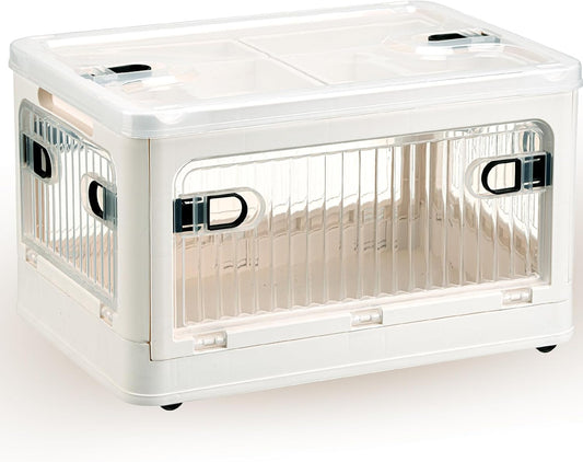 Medicine Organizer Box with Clear Window,Large Medicine Storage Container with Wheels for Bathroom Carbinet,First Aid Box Empty,House Essentials