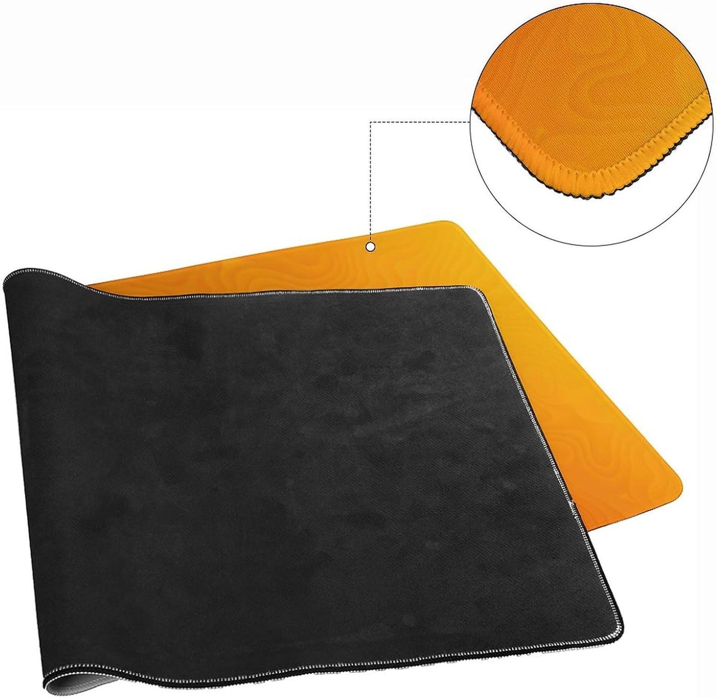 Colorful Topographic Large Mouse Pad, Vintage Aesthetic Gaming Desk Mat, XXL Keyboard Desk Pad Mat for Desktop, 35.4"x15.7" Non-Slip Base Big Mousepad with Stitched Edges