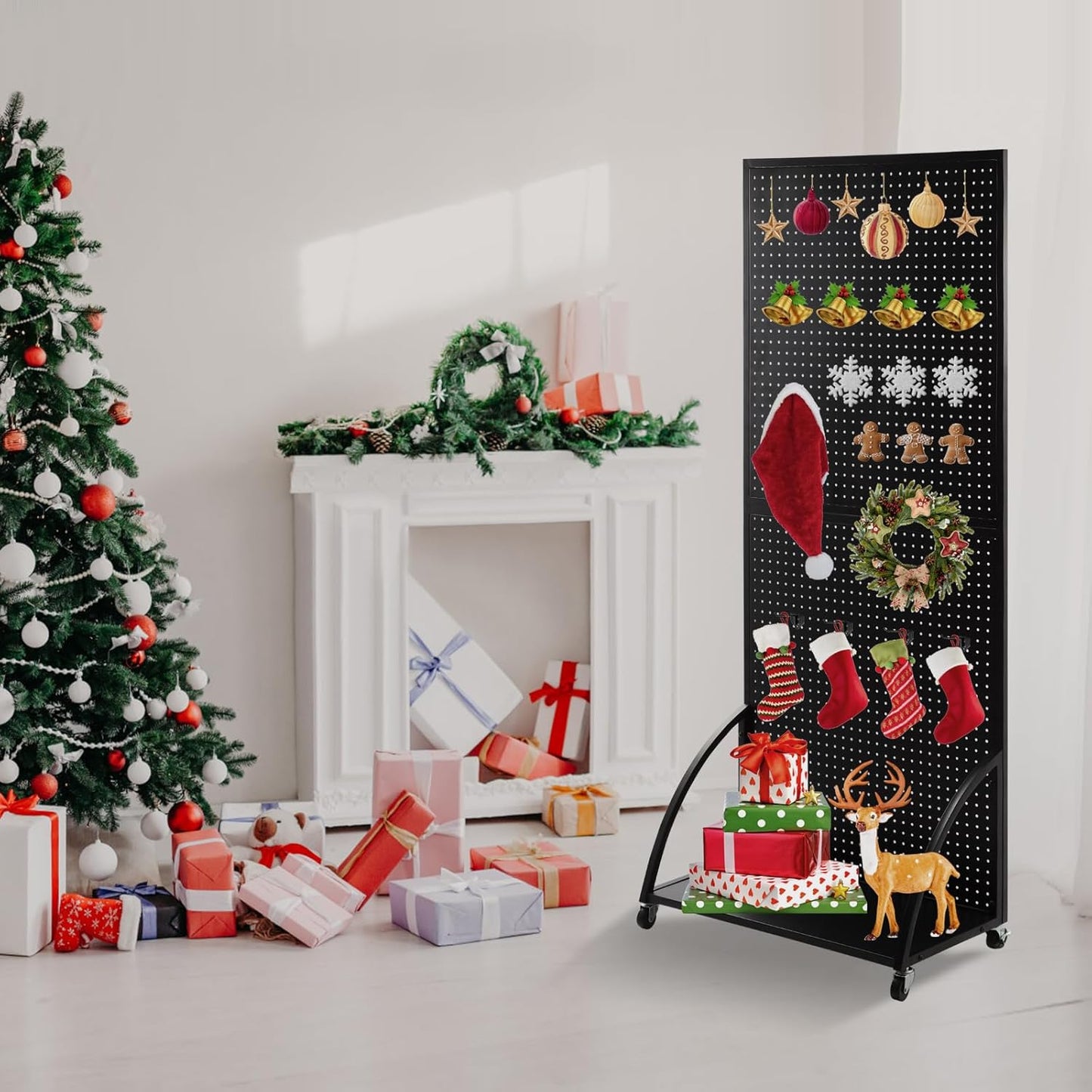 Eastern Tree 30 Packs 4" Metal Pegboard Hooks, Standard Hooks is Fit to Standing Pegboard Display and Pegboard Panels