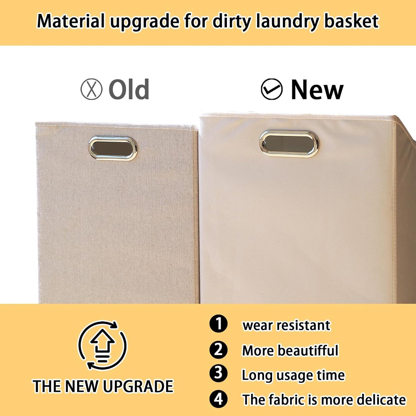 Laundry Hamper with 2-Tier Shelves & Tilt Out Basket, Laundry Baskets Organizer Hampers Bathroom Storage Shelf for Laundry Room, Bathroom, Nursery, Bedroom, Guest Room, Closet (2 Tier - Large)