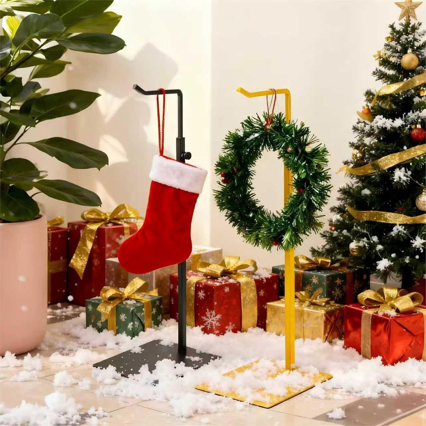 2Pcs Purse Holder, Adjustable Purse Display Stand , Golden Handbag Display Stand, Hanger Rack for Bags, Suitable for Desktops, Wardrobes and Commercial Storeshook Stand