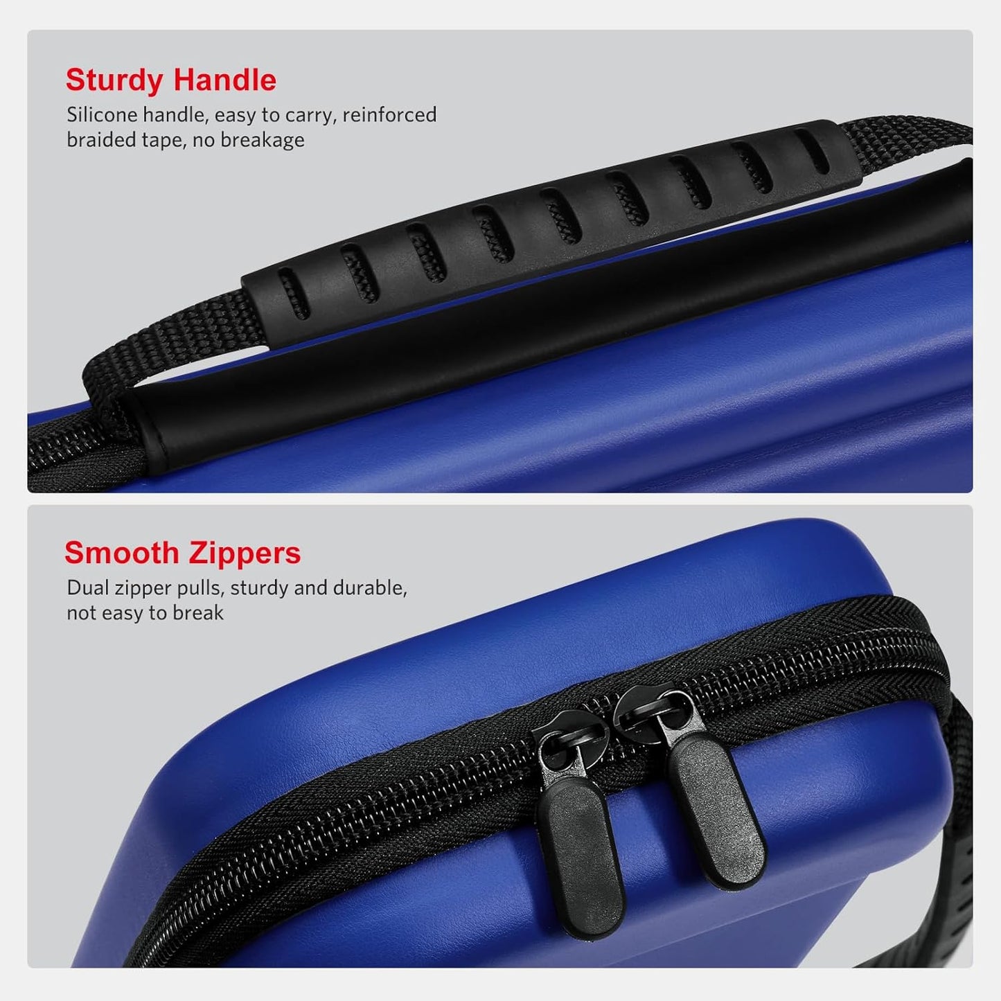 CoBak Large Capacity Carrying Case for Nintendo Switch 2 (2025) - 3 in 1 Accessories Bundle with 2 Screen Protectors, Thumb Grip Caps, 24 Game Cartridges, Hard Shell Portable Travel Pouch, Blue