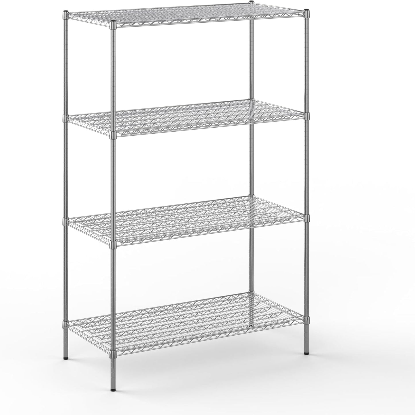 24" Deep x 48" Wide x 74" Height Wire Shelving Kit | 4-Tier | NSF Commercial Storage Rack Unit