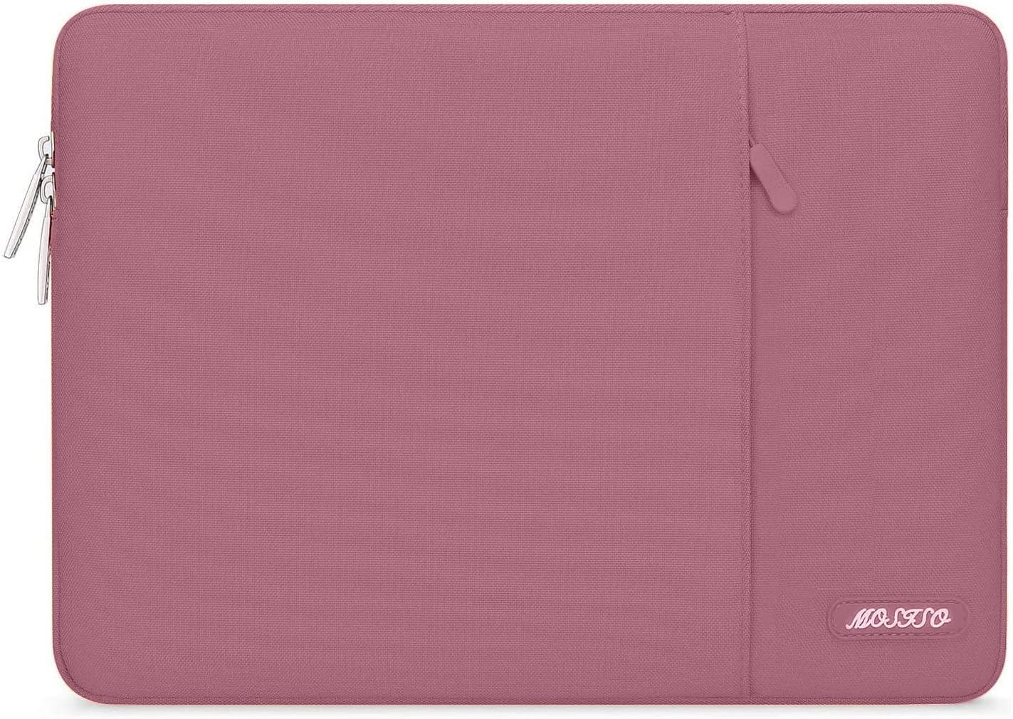 MOSISO Laptop Case 13.3 inch, 13-13.3 inch Laptop Sleeve Compatible with MacBook Air/Pro 13/Pro 14 M5 M4 M3 M2 M1, HP Dell ASUS Lenovo,Polyester Vertical Computer Sleeve Bag with Pocket, Dusty Rose