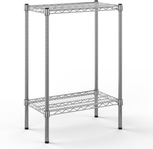 14" Deep x 24" Wide x 34" Height Wire Shelving Kit | 2-Tier | NSF Commercial Storage Rack Unit