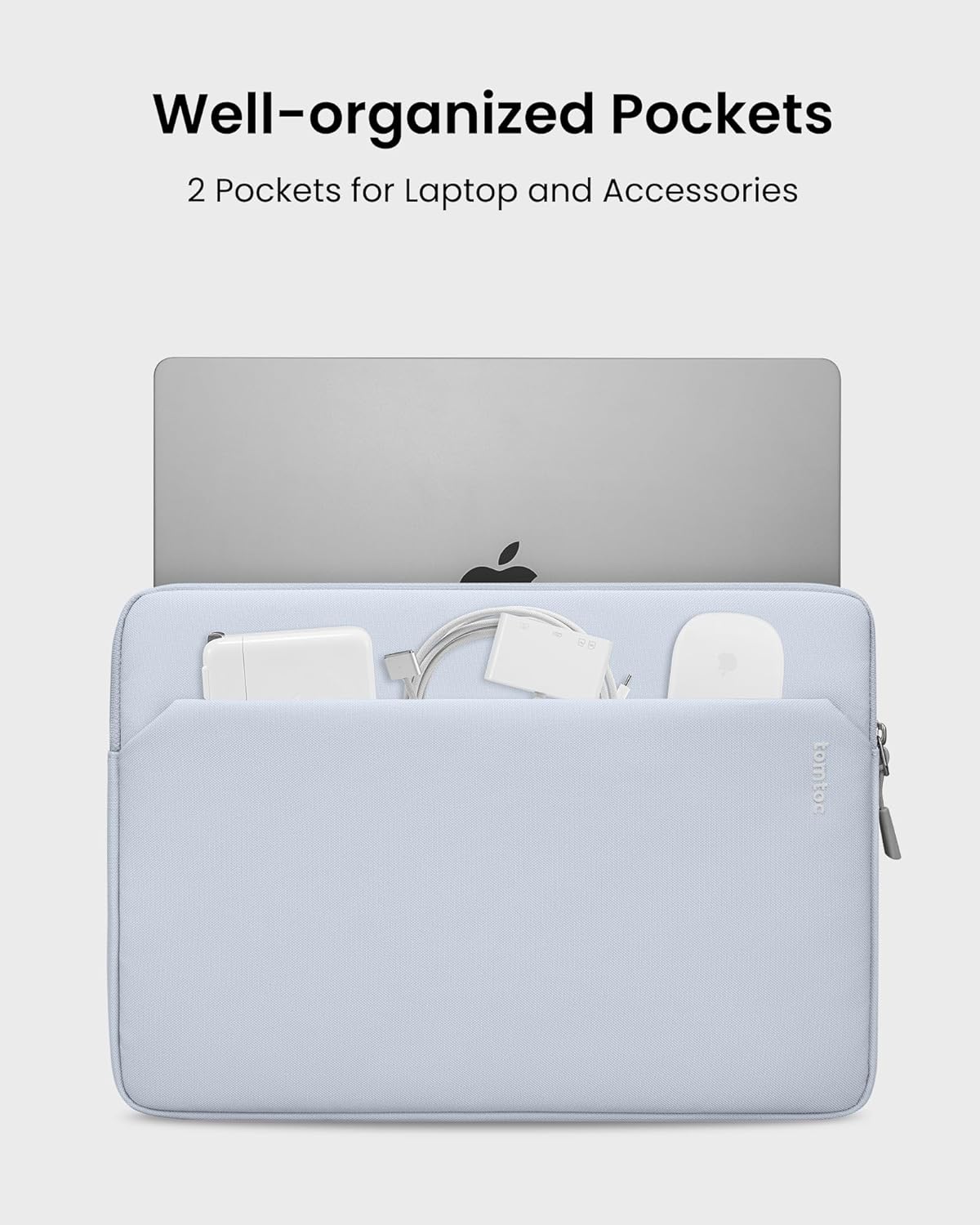 tomtoc Slim Laptop Sleeve for 14-inch MacBook Pro M5/M4/M3/M2/M1 Pro/Max 2025-2021, Water-Resistant Protective Case for 13.8 Inch Surface Laptop AI PC, Accessory Bag