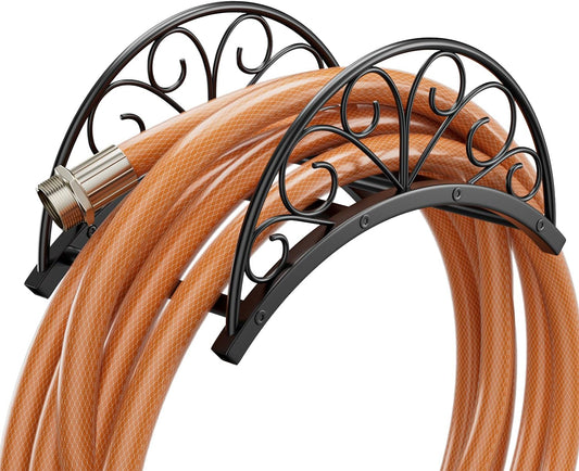 Wall Mounted Hose Holder - Metal Water Hose Holder - Hose Hanger Hose Hook for Water Hose Extension Cords Vacuum Hose.