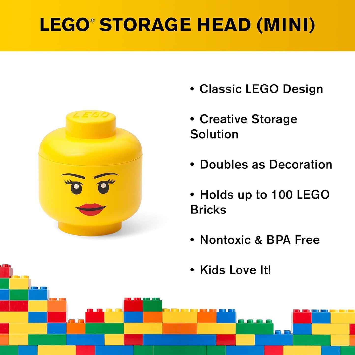 LEGO Mini Girl Storage Head, 1 pack