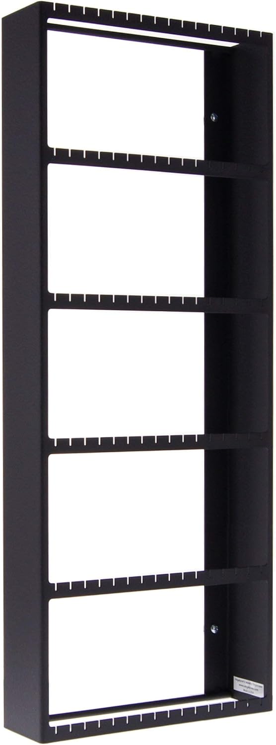Angelynn's Wall Mounted Big Earring Holder Organizer Display for Women Long Post Stud Large Dangle Hoop Pierced Earrings, Hanging Closet Jewelry Storage Rack, Jennifer Black 9"x23"