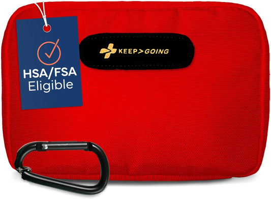 KeepGoing Travel First Aid Kit for Car, Home, Hiking, Camping and Outdoor Emergencies - First Aid Kit Travel Size TSA-Approved