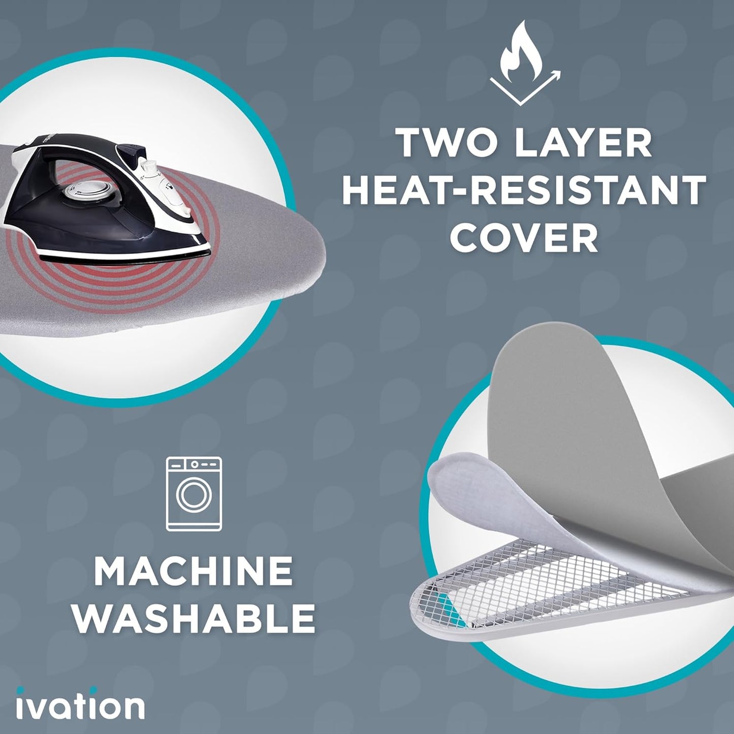 Ivation Wall-Mounted Ironing Board Cabinet, Foldable Ironing Storage Station for Home, Apartment, Easy-Release Lever, Garment Hooks, White
